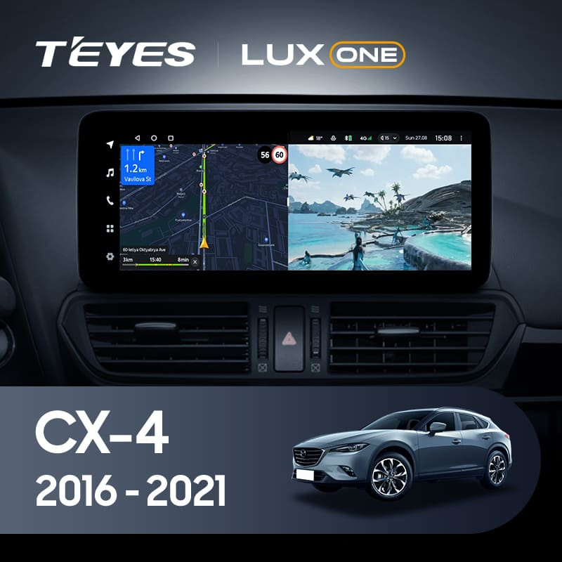 Штатная магнитола Teyes LUX ONE 4/64 Mazda CX-4 (2016-2021) Тип-B