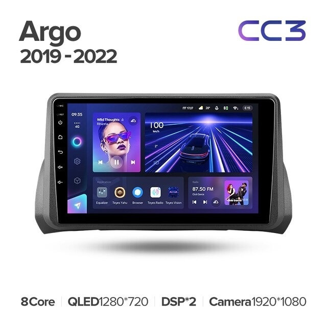 Штатная магнитола Teyes CC3L 4/64 Fiat Argo (2019-2022)