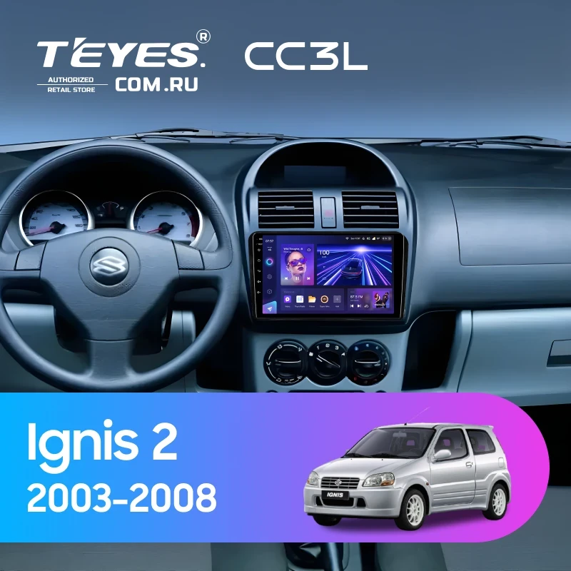 Штатная магнитола Teyes CC3L 4/64 Suzuki Ignis 2 (2003-2008)