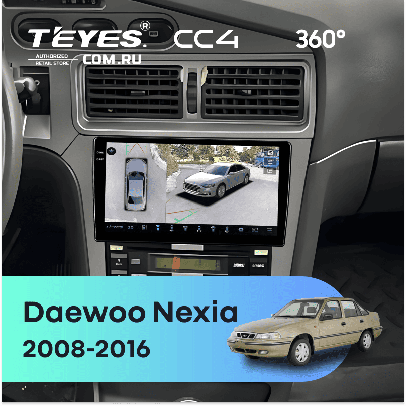 Штатная магнитола Teyes CC4 360 8/128 Daewoo Nexia (2008-2016)