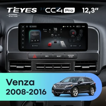 Штатная магнитола Teyes CC4 Pro 12.3" 12/256 Toyota Venza (2008-2016) (для авто без JBL)
