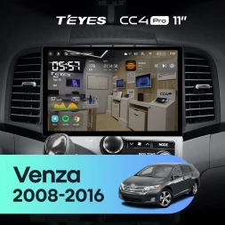Штатная магнитола Teyes CC4 Pro 12/256 Toyota Venza (2008-2016) (11")