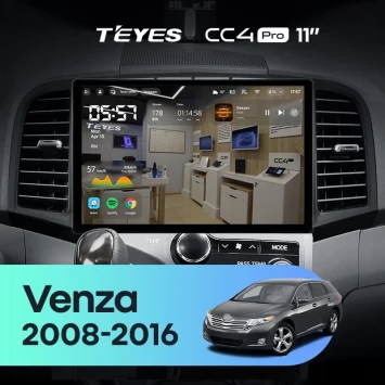 Штатная магнитола Teyes CC4 Pro 12/256 Toyota Venza (2008-2016) (11")