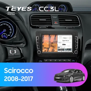 Штатная магнитола Teyes CC3L 4/32 Volkswagen Scirocco (2008-2017) (с кнопками) 7"