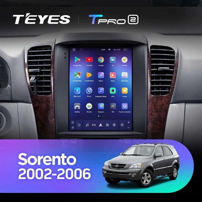 Штатная магнитола Tesla style Teyes TPRO 2 4/64 Kia Sorento BL (2002-2006)