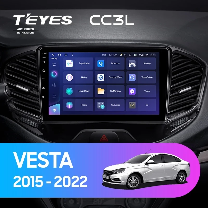 Штатная магнитола Teyes CC3L 4/64 Lada Vesta Cross Sport (2015-2022) F1