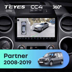 Штатная магнитола Teyes CC4 360 8/128 Peugeot Partner (2008-2019)