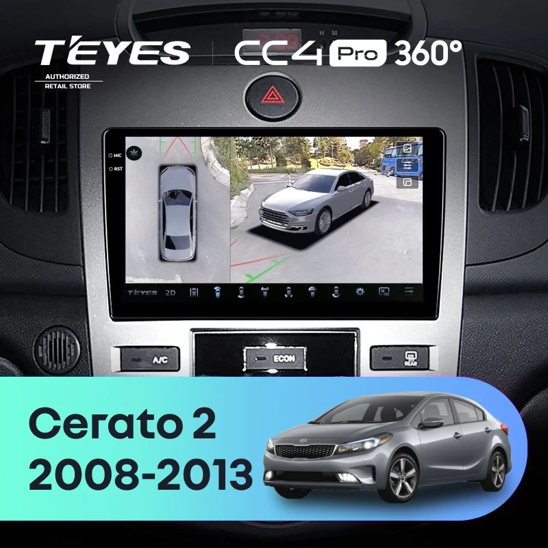 Штатная магнитола Teyes CC4 Pro 360 12/256 Kia Cerato 2 TD (2008-2013) F2