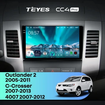 Штатная магнитола Teyes CC4 Pro 8/128 Mitsubishi Outlander 2 (2005-2011) F1 Тип-B