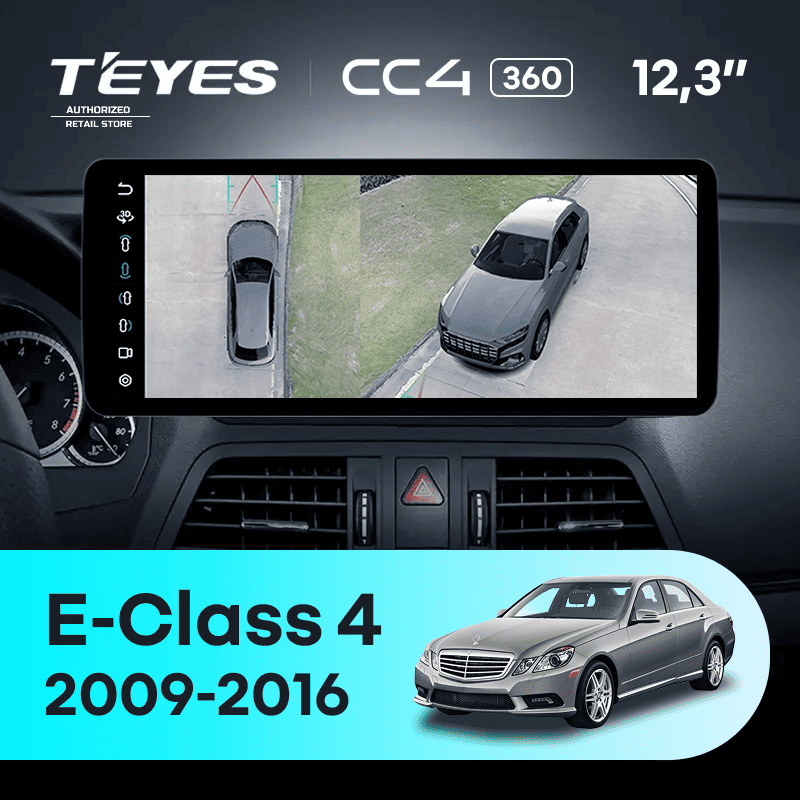 Штатная магнитола Teyes CC4 12.3" 360 8/128 Mercedes-Benz E-Class 4 W212 S207 A207 S212 C207 (NTG 4.5) (2009-2016) Universal