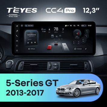 Штатная магнитола Teyes CC4 Pro 12.3" 8/128 BMW 5-Series Gran Turismo F07 (NBT) (2013-2017) Universal