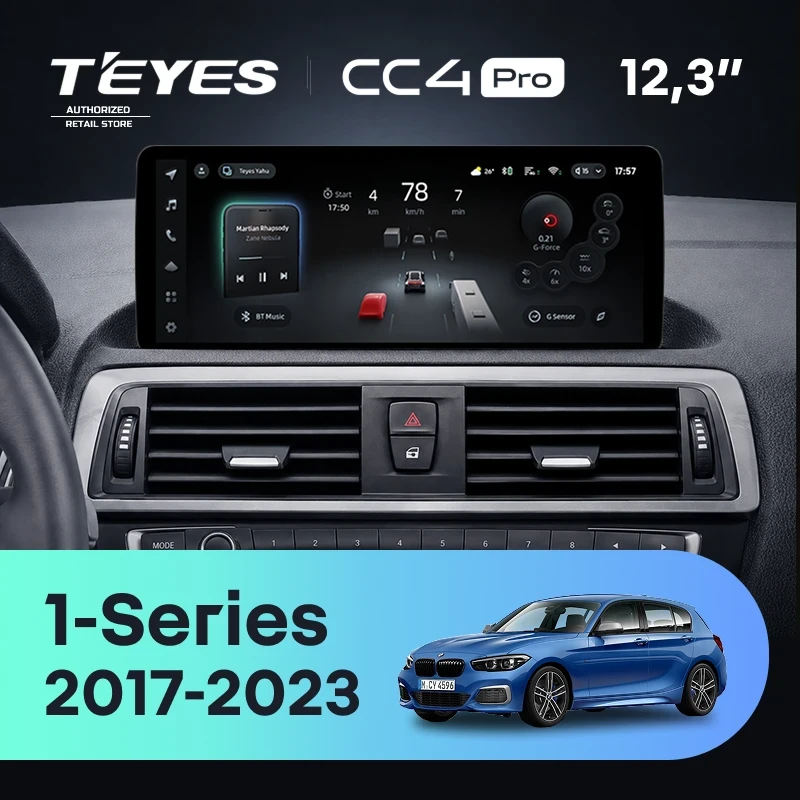 Штатная магнитола Teyes CC4 Pro 12.3" 8/128 BMW 1-Series F21 F20 F52 (EVO) (2017-2023)