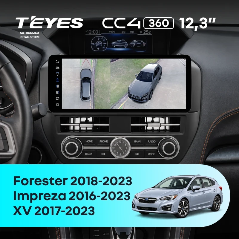 Штатная магнитола Teyes CC4 12.3" 360 6/64 Subaru Forester 5 (2018-2023)