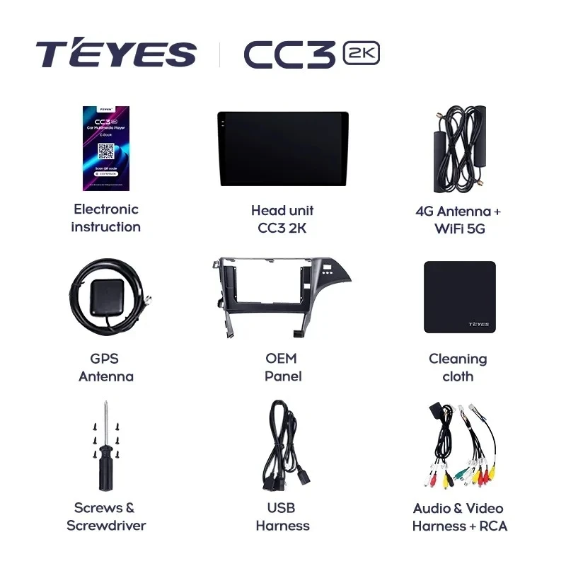 Штатная магнитола Teyes CC3 2K 6/128 Toyota Prius 3 XW30 (2009-2015) F2 Правый руль
