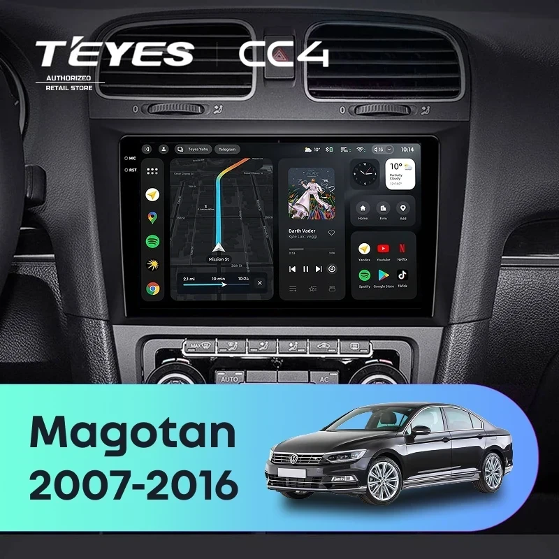 Штатная магнитола Teyes CC4 6/64 Volkswagen Magotan (2007-2016)