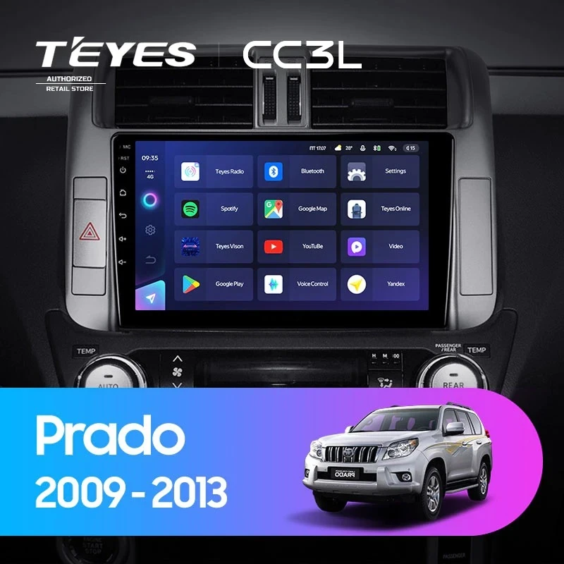 Штатная магнитола Teyes CC3L 4/64 Toyota Land Cruiser Prado 150 (2009-2013) F1 Тип-AB