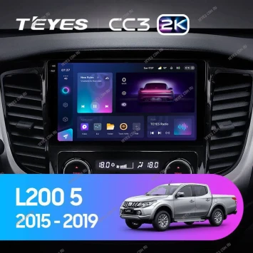 Штатная магнитола Teyes CC3 2K 6/128 Mitsubishi L200 5 (2015-2019) климат контроль F2