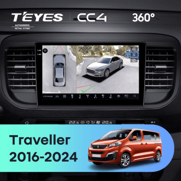 Штатная магнитола Teyes CC4 360 8/128 Peugeot Traveller (2016-2024)