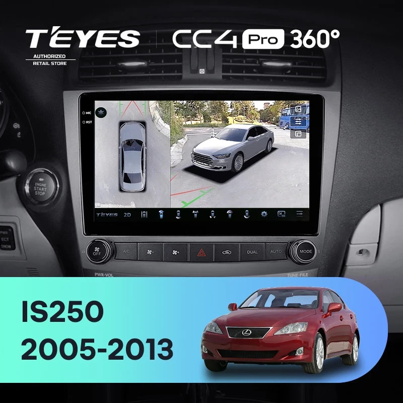 Штатная магнитола Teyes CC4 Pro 360 8/128 Lexus IS250 XE20 (2005-2013) (Lp)