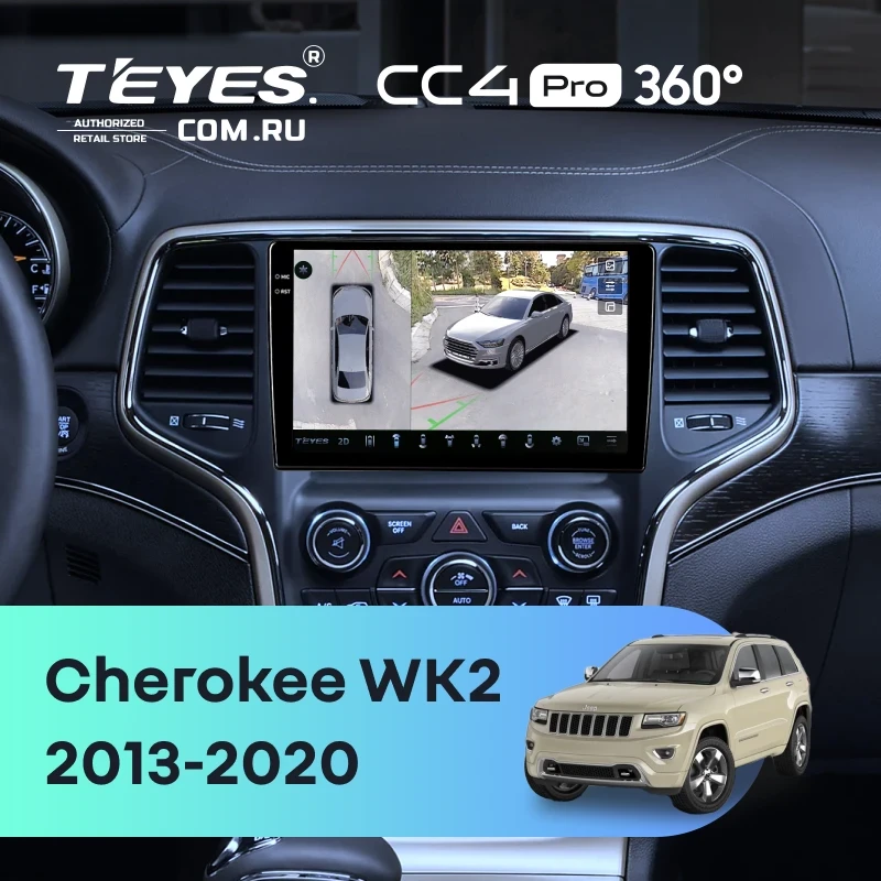 Штатная магнитола Teyes CC4 Pro 360 12/256 Jeep Grand Cherokee WK2 (2013-2020) F3