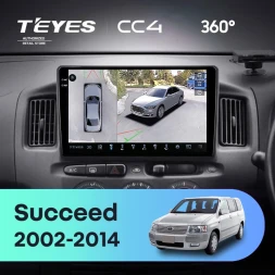 Штатная магнитола Teyes CC4 360 8/128 Toyota Succeed (2002-2014) Правый руль