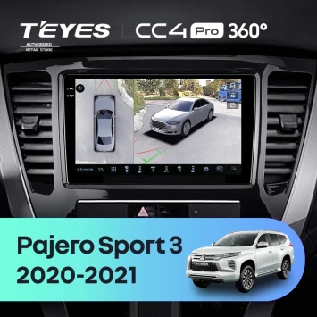 Штатная магнитола Teyes CC4 Pro 360 8/128 Mitsubishi Pajero Sport 3 (2020-2021)
