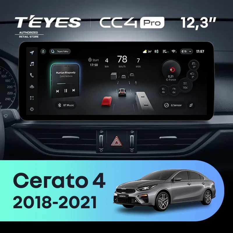 Штатная магнитола Teyes CC4 Pro 12.3" 8/128 Kia Cerato 4 (2018-2021)