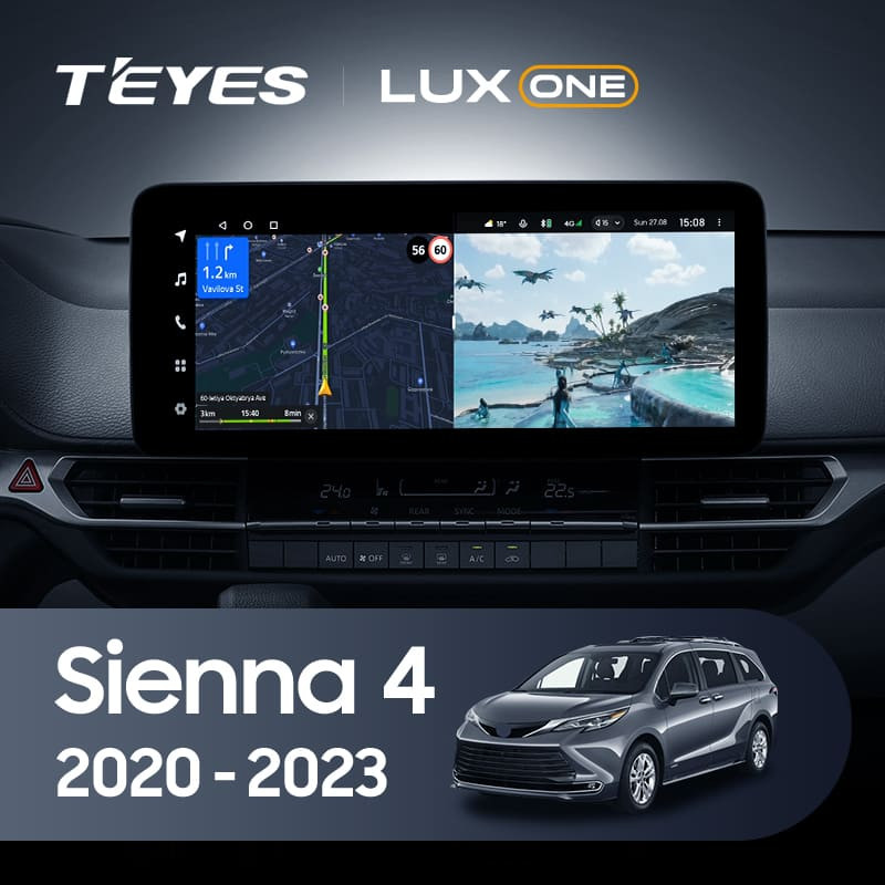 Штатная магнитола Teyes LUX ONE 4/64 Toyota Sienna 4 XL40 (2020-2023)