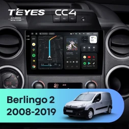 Штатная магнитола Teyes CC4 8/128 Citroen Berlingo 2 B9 (2008-2019)
