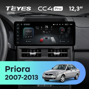 Штатная магнитола Teyes CC4 Pro 12.3" 8/128 LADA Priora 1 (2007-2013) F1