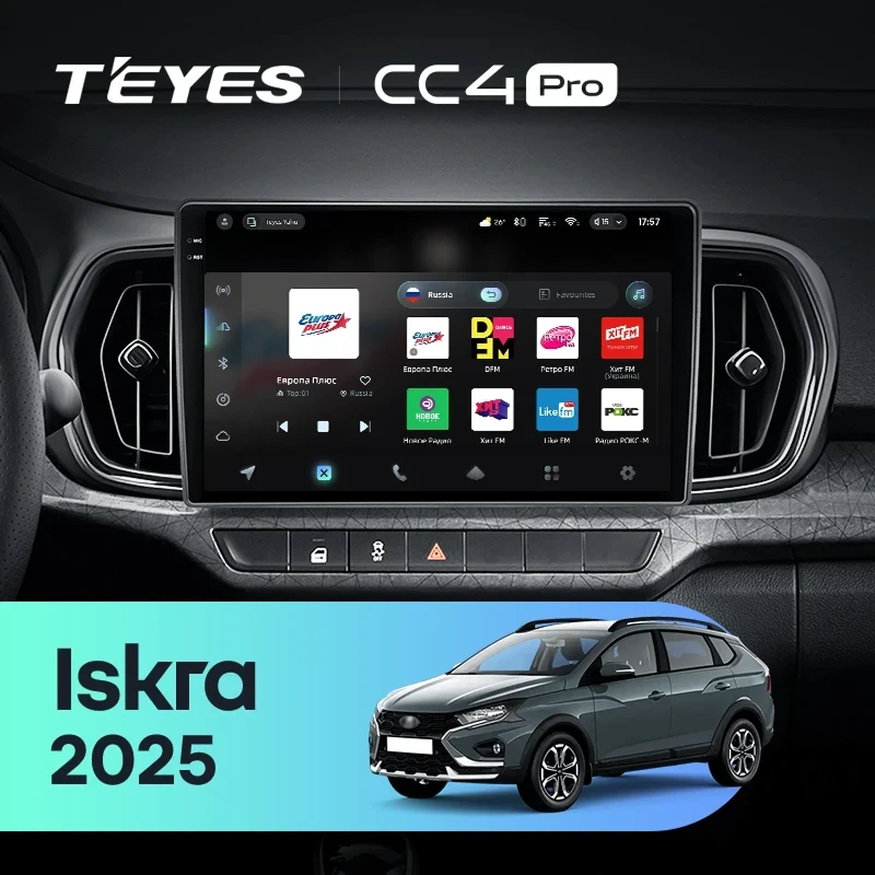 Штатная магнитола Teyes CC4 Pro 8/128 LADA Iskra SW Cross (2025-2026) Тип-A
