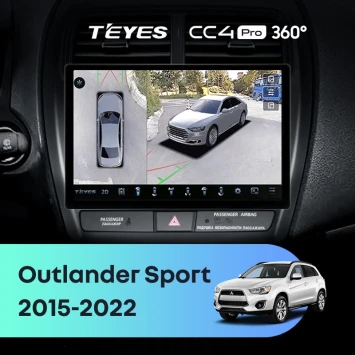 Штатная магнитола Teyes CC4 Pro 360 8/128 Mitsubishi Outlander Sport (2015-2026) Тип-A (11")