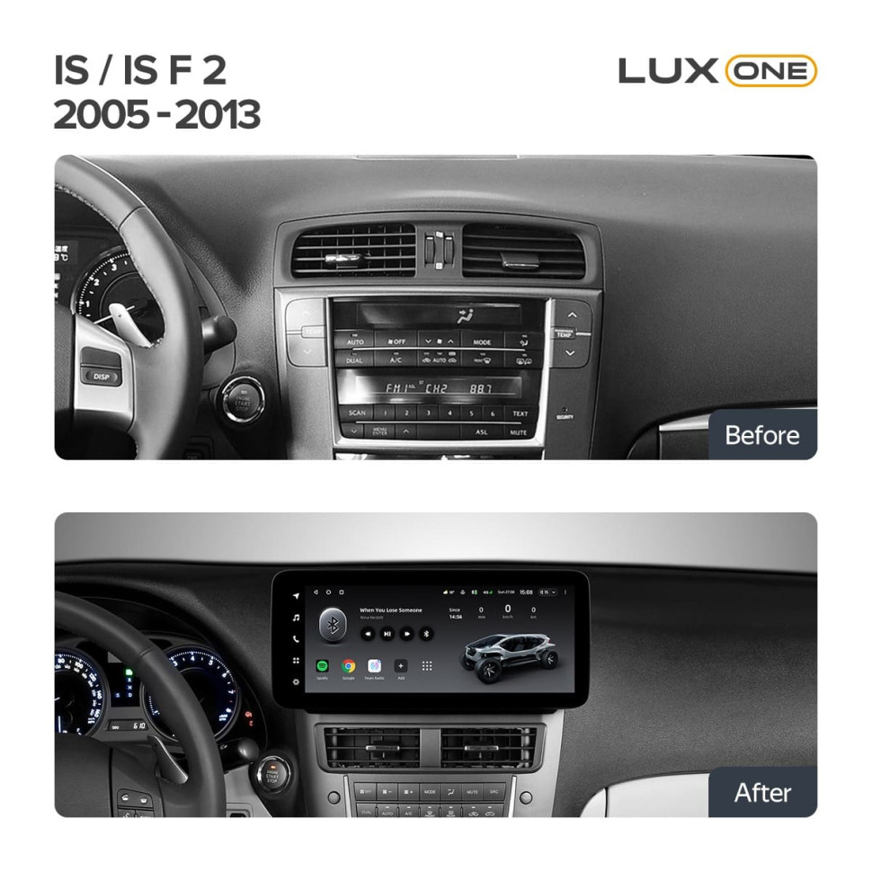 Переходная рамка Lexus IS F 200D 220D 250 250C 300 350 350C 2 XE20 (2005-2013) (12,3")