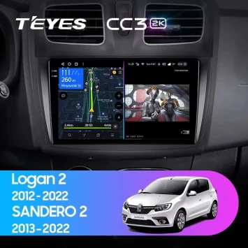 Штатная магнитола Teyes CC3 2K 6/128 Renault Sandero 2 (2013-2022) F1