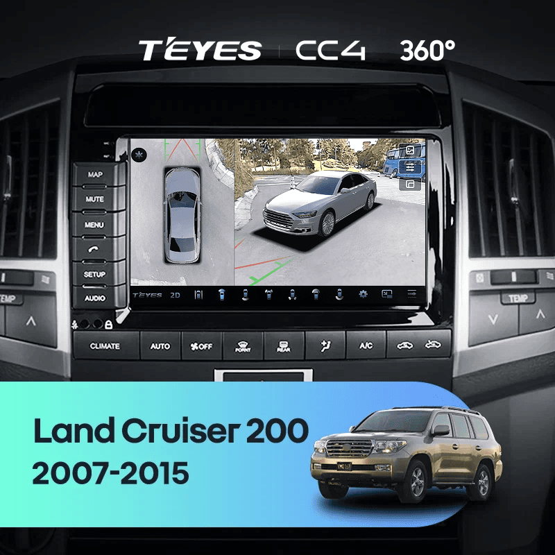 Штатная магнитола Teyes CC4 360 8/128 Toyota Land Cruiser 11 200 (2007-2015) F2 Тип-C