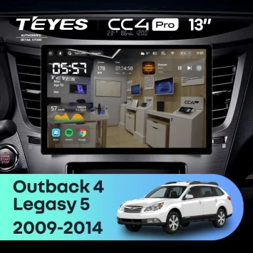 Штатная магнитола Teyes CC4 Pro 12/256 Subaru Legacy 5 (2009-2014) (13")
