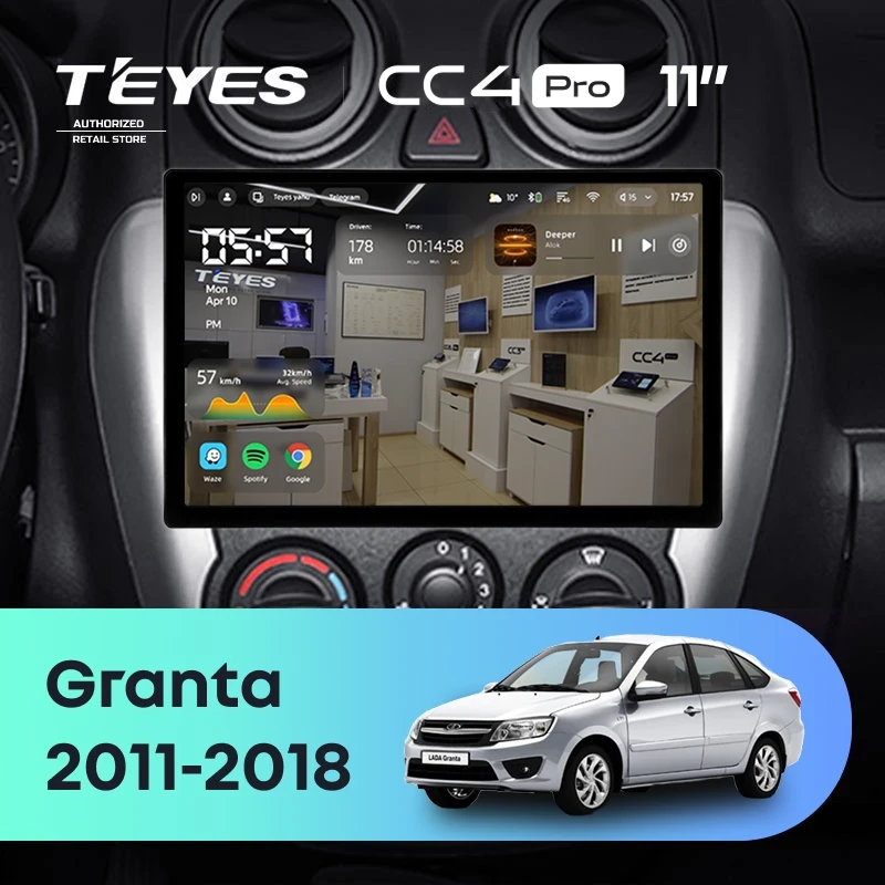 Штатная магнитола Teyes CC4 Pro 8/128 Lada Granta Sport (2011-2018) Тип-B (11")