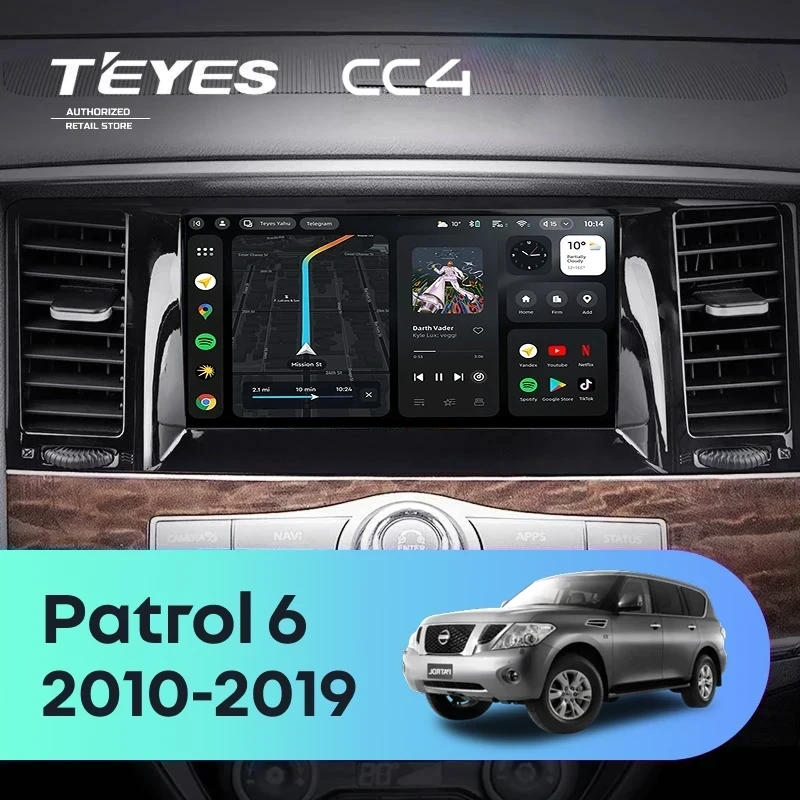 Штатная магнитола Teyes CC4 6/64 Nissan Patrol 6 Y62 (2010-2019)