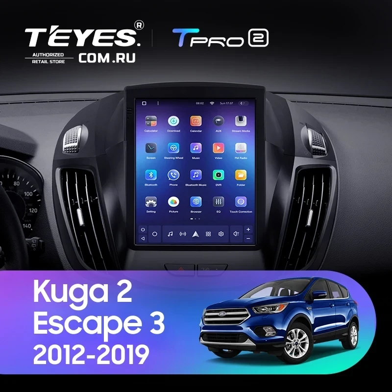 Штатная магнитола Tesla style Teyes TPRO 2 6/128 Ford Escape 3 (2012-2019)