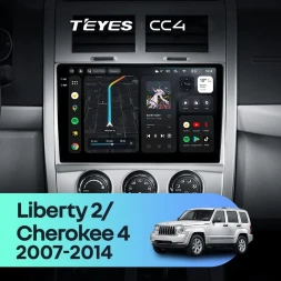Штатная магнитола Teyes CC4 8/128 Cherokee 4 KK (2007-2014)