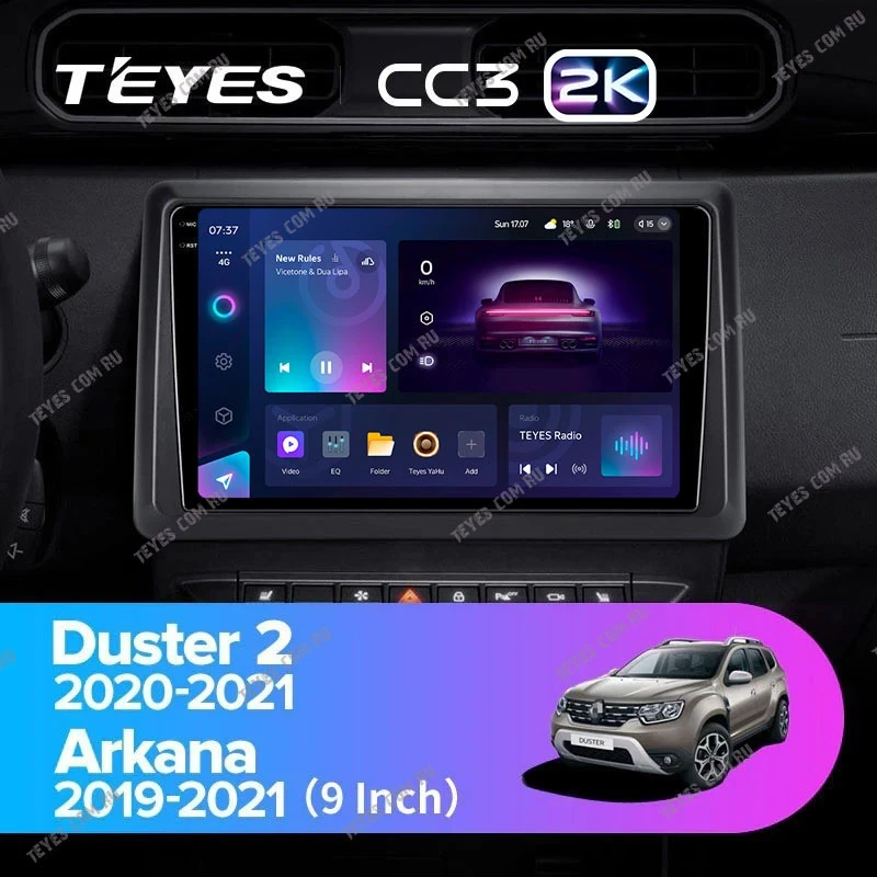 Штатная магнитола Teyes CC3 2K 4/32 Renault Duster HM 2 (2020-2021) F2