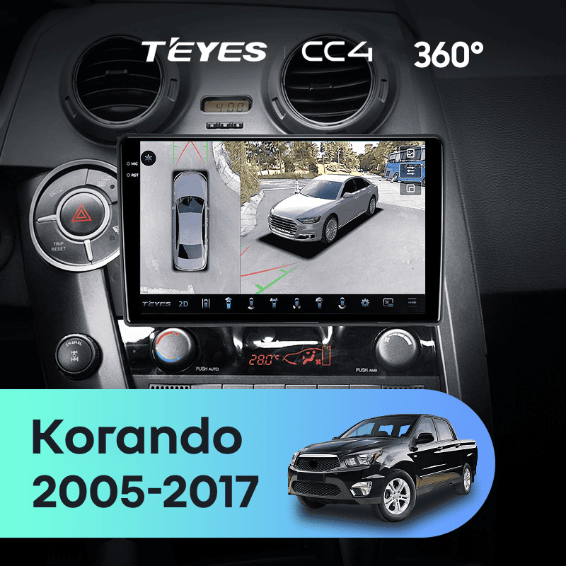 Штатная магнитола Teyes CC4 360 8/128 SsangYong Korando Sports (2005-2017)