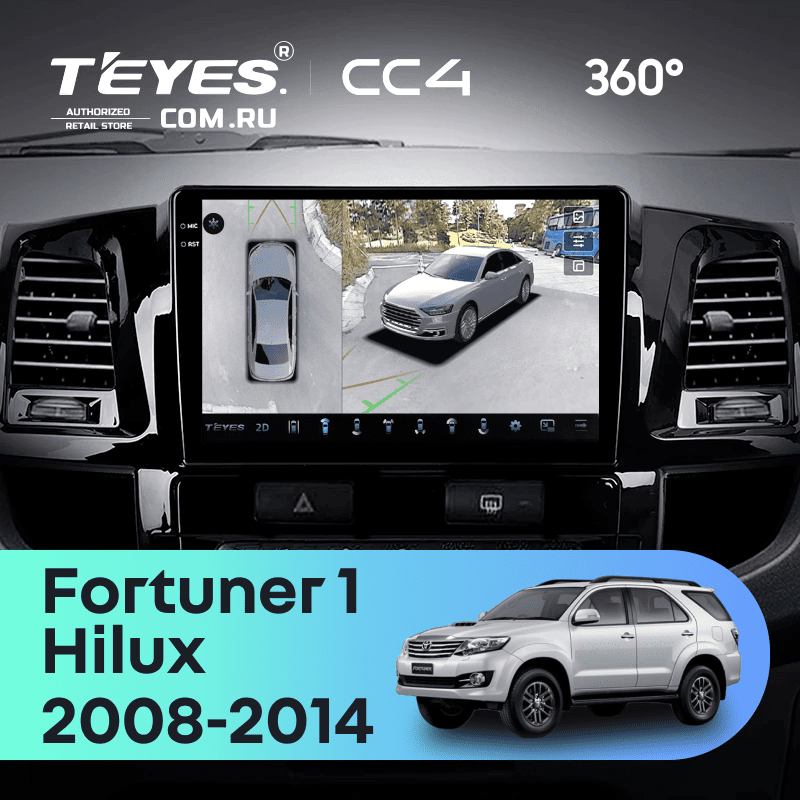Штатная магнитола Teyes CC4 360 8/128 Toyota Fortuner (2008-2014) F1