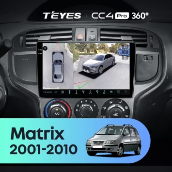 Штатная магнитола Teyes CC4 Pro 360 8/128 Hyundai Matrix (2001-2010)