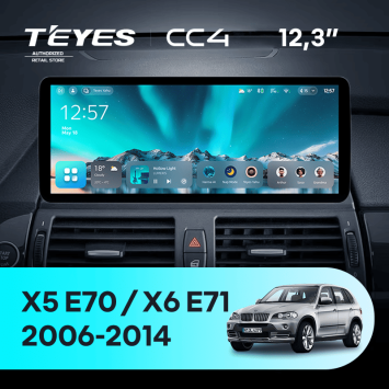Штатная магнитола Teyes CC4 12.3" 8/128 BMW X6 E71 (CCC) (2006-2014) Universal