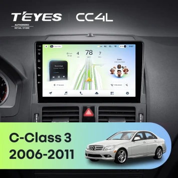Штатная магнитола Teyes CC4L 4/64 Mercedes-Benz C-Class 3 W204 S204 (2006-2011)
