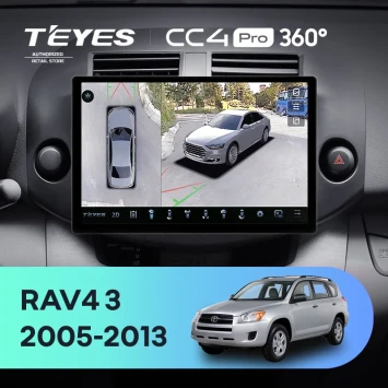 Штатная магнитола Teyes CC4 Pro 360 12/256 Toyota RAV4 3 XA30 (2005-2013) F2 (11")
