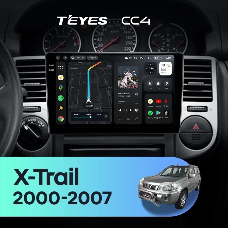 Штатная магнитола Teyes CC4 6/64 Nissan X-Trail 1 T30 (2000-2007) F2