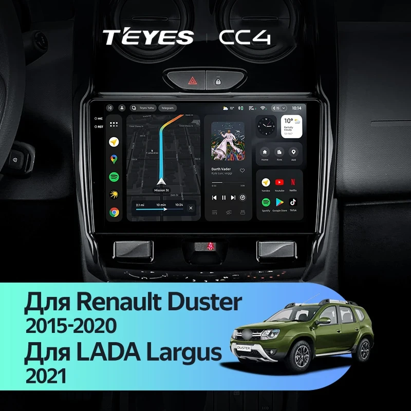 Штатная магнитола Teyes CC4 8/128 Renault Duster (2015-2020) F2