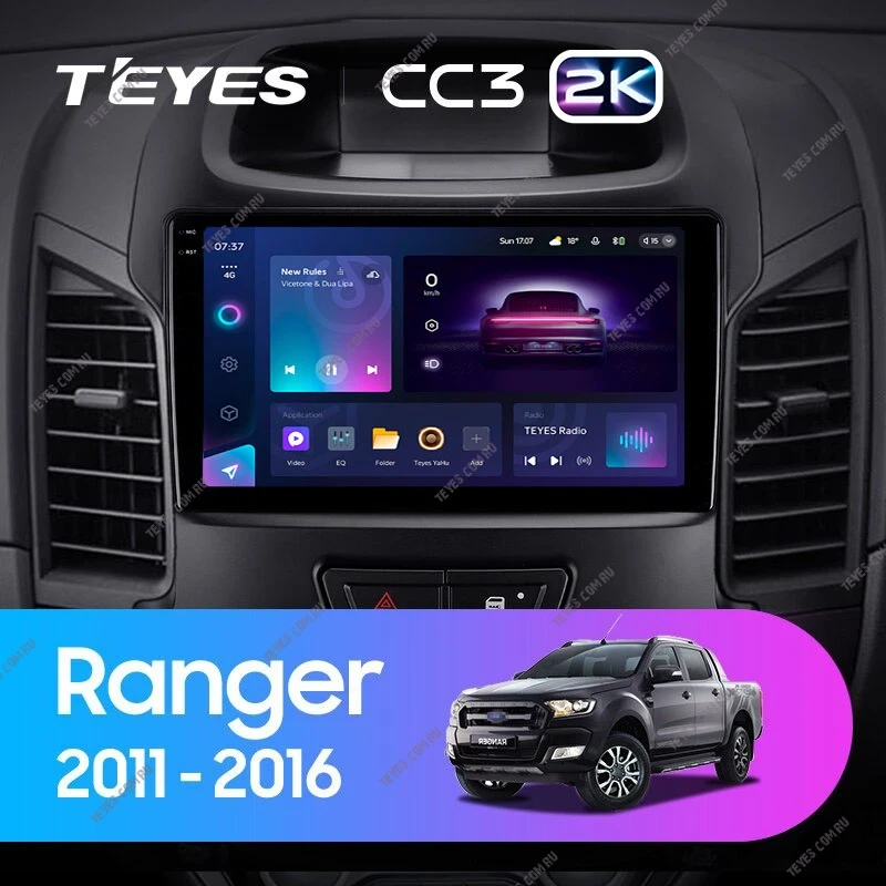 Штатная магнитола Teyes CC3 2K 4/64 Ford Ranger (2011-2016) F2